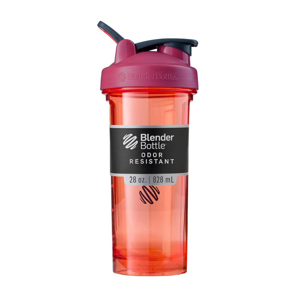BlenderBottle Pro Series Shaker para Proteína - Coral - 0.8 Litros - Botella coctelera