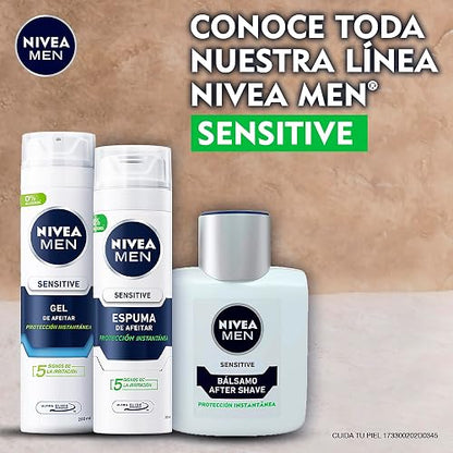 NIVEA MEN Gel para Afeitar Sensitive (200 ml) Enriquecido con Manzanilla para Piel Sensible, fórmula extra suave 0% alcohol
