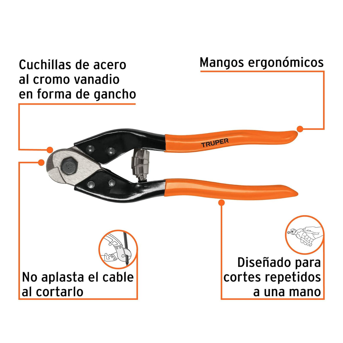 Truper COC-8 Cortador de 8" de cable y alambre