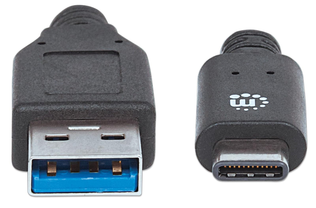 Manhattan CB-1319 Cable USB-C V3.1, C-A 1.0M Negro,