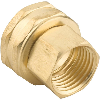 Gilmour Pro - Conector de Manguera Doble Hembra de latón, Conector de Manguera giratoria, tamaño de Rosca NPT (F) a 3/4 Pulgadas NH (F)