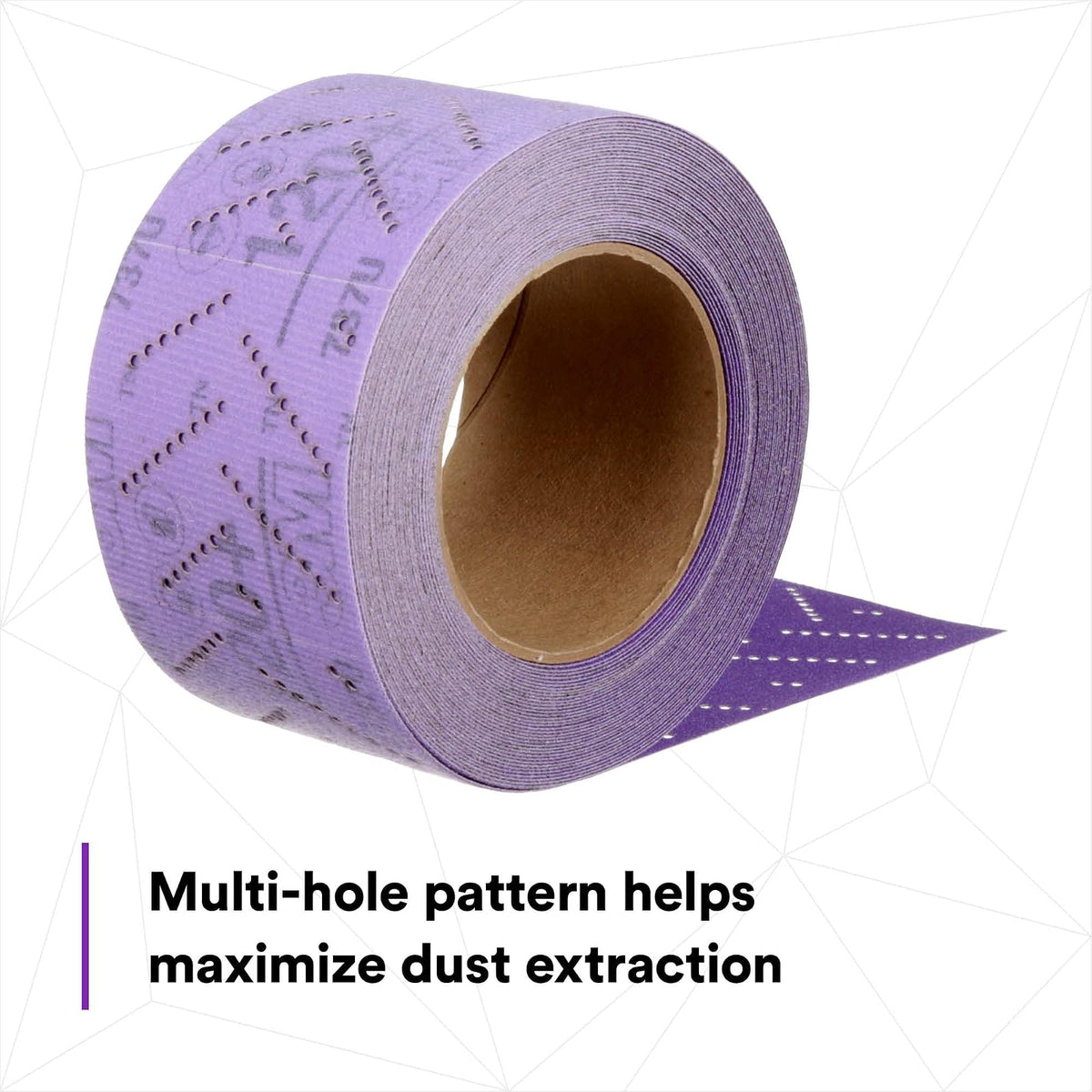 3M Rollo Hookit™ Cubitron II Clean Sanding 120+ 34444 | 1 rollo, multiorificio, para eliminación de revestimiento, reparación de cuerpo, lijado automático