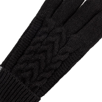 Isotoner SmarTouch Solid Triple Cable Knit de la mujer Palm Guante con palma Parches
