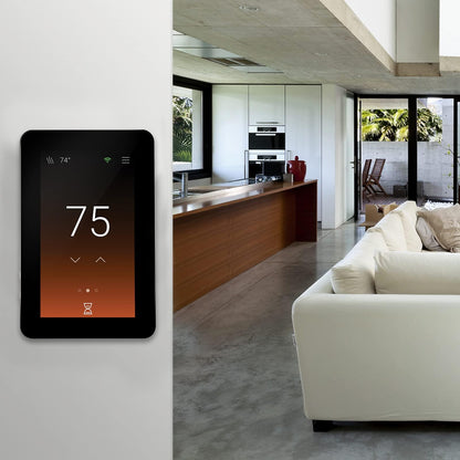 SunTouch SunStat ConnectPlus - Termostato Wi-Fi programable con visualización táctil inteligente activado por voz para sistemas de calefacción de piso eléctrico, visualización de 4.3 pulgadas, control