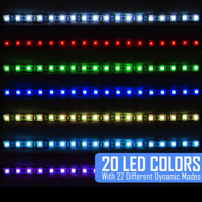 Kingwin Tira de luces LED RGB, 24 pulgadas, para carcasa de PC, laptop, hogar y oficina. LED SMD 5050 ultrabrillantes, compatible con Asus Aura RGB