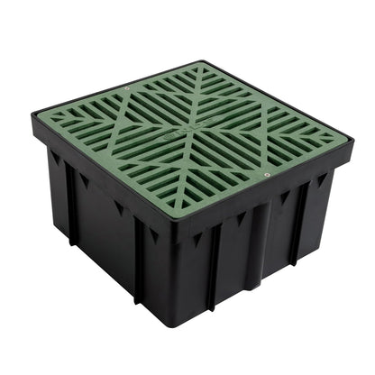 NDS Raindrip 1216 12" No Bottom Catch Basin Riser, Black