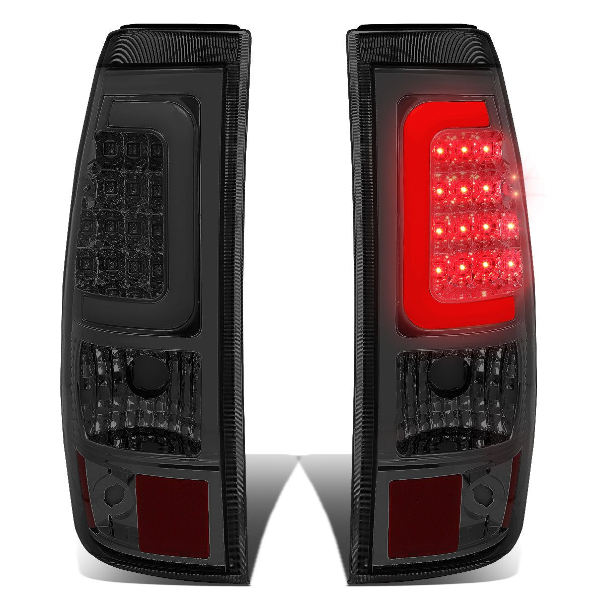 DNA Motoring TL-CSIL03-LED-3D-BK-SM Luz Trasera LED 3D para Silverado 2003-2006 y Sierra 2007, Negro/Ahumado - Humo - TLCSIL03LED3DCHSM