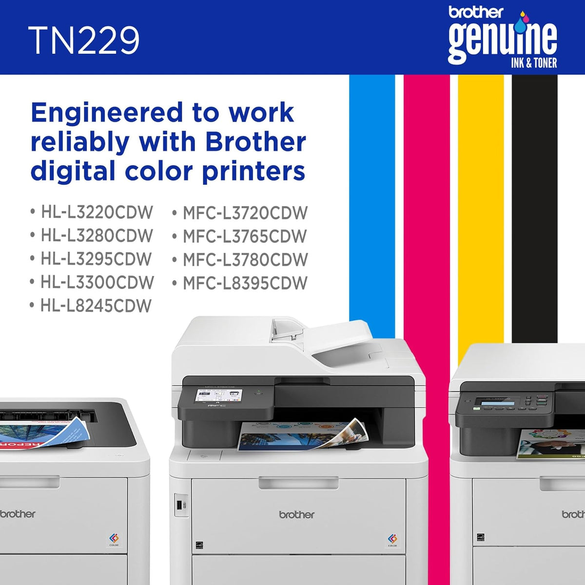 Brother TN229M - Cartucho de tóner para Impresora de Rendimiento estándar Magenta (1)
