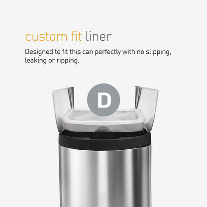 Simplehuman CW0163 Simplehuman Code D 20L, Custom Fit Bin Liners, 20 bags,