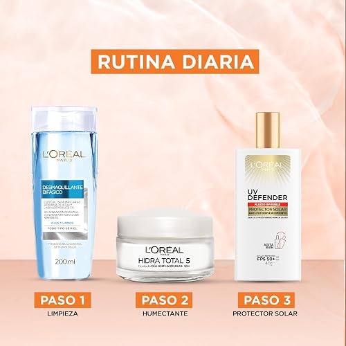 L'Oréal Paris Crema de Día Anti Arrugas Hidra Total 5 con Calcio, 50ml