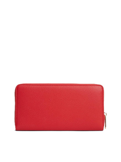 Tommy Hilfiger Cartera Zip Around Walllet para Mujer, Rojo