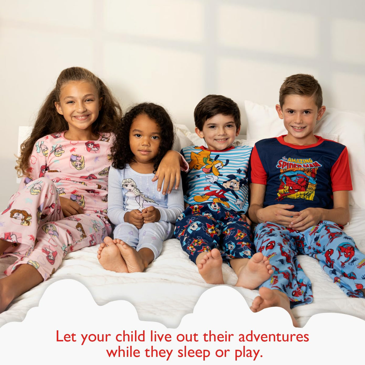 Marvel 2-Piece Snug-fit Cotton Pajama Set, Soft & Cute for Kids Juego de Pijama Mujer