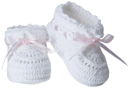 Jefferies Socks - 0-3 Meses - White - Pink