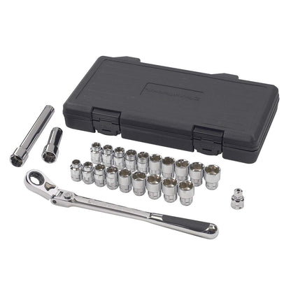 GearWrench Juego de matraca Pass Thru con cabeza flexible Flex-Head - 893823