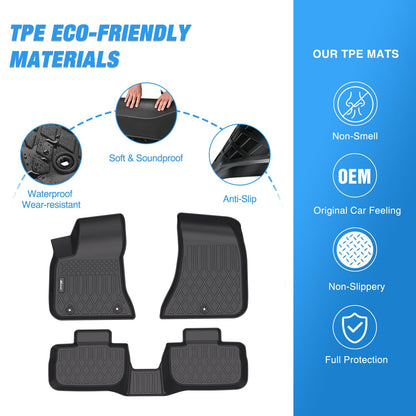 Nilight Alfombrillas de Piso de TPE para Dodge Charger RWD 2011-2023/Chrysler 300 RWD 2011 2012 2013 2014 2015 2016 2017 2018 2019 2020 2021 2022 2023, Forro de Piso Resistente a Todo Clima de Ajuste