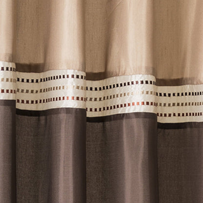 Lush Decor Terra Cortina de Ducha, 72 por 182.9 cm, Color café y Beige
