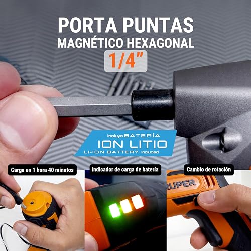 Truper DESI-36, Destornillador inalámbrico 3.6 V