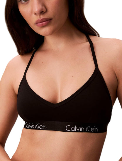 Calvin Klein Bralette de Algodón con Forro Ligero - Negro - - M