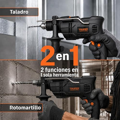 Truper Industrial ROTO-1/2N9, Rotomartillo/destornillador 1/2", 800W