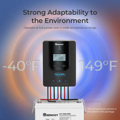 Renogy Rover 30A - driver de carga solar MPPT de 12 V/24 V, entrada de CC automática, parámetro, visualización LCD ajustable, regulador de panel solar, apto para batería de gel sellada, inundada y
