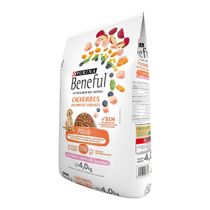 Purina Beneful Cachorro Todos los Tamaños Crecimiento Vibrante Sabor Pollo 4Kg