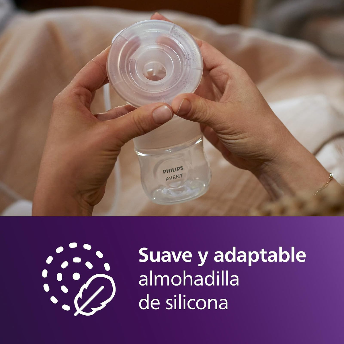 Philips Avent Extractor Manual de Leche│Tecnología Natural Motion│con Biberón Natural│Blanco│4 oz/125 ml│0 m+│2 pzs│SCF430/10