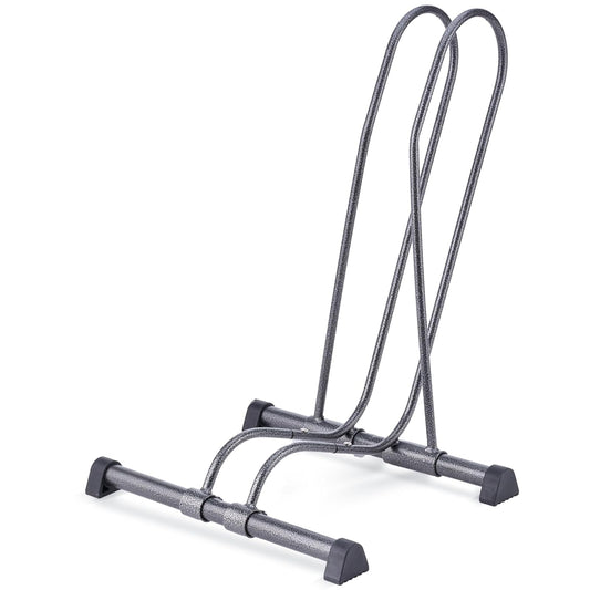 Delta Cycle - Soporte para bicicleta individual, sin herramientas, ajustable, para montaña, neumáticos gruesos, de carretera, soporte de bicicleta independiente para estacionamiento en garaje