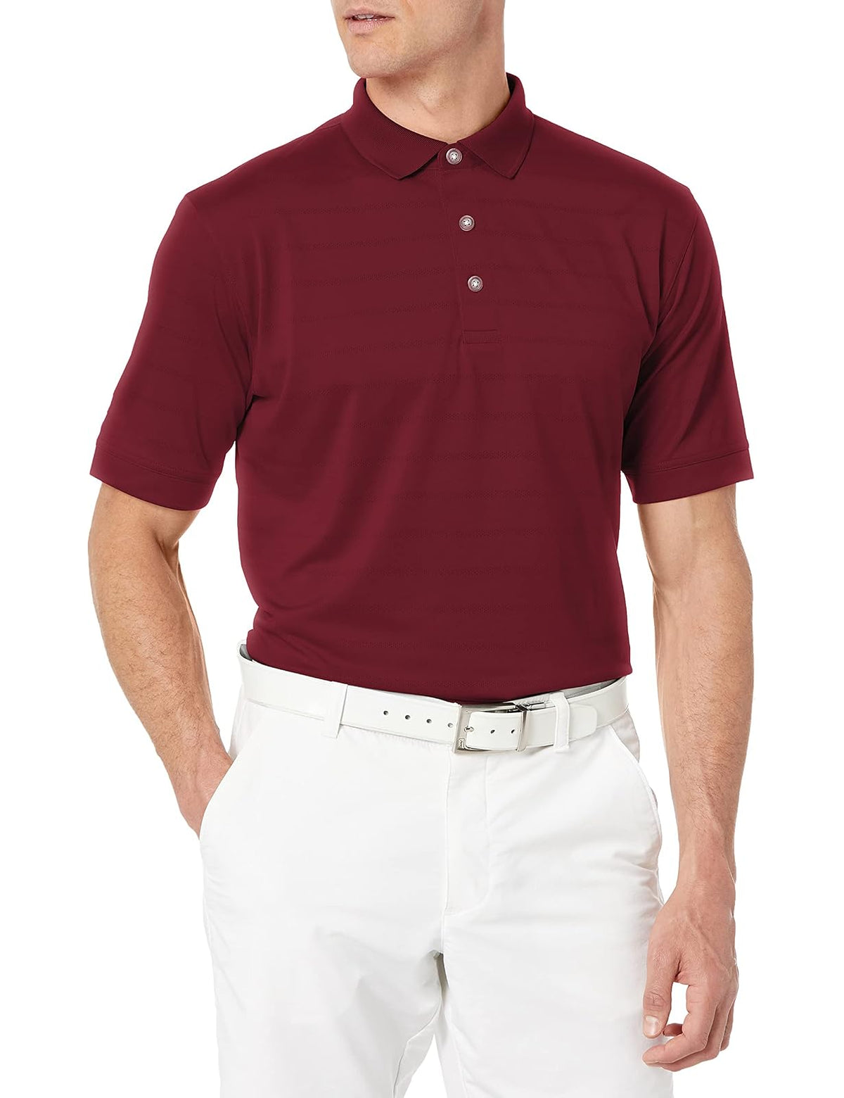 Callaway OPTI-Vent Playera Tipo Polo de Manga Corta, para Hombre - Zinfandel - XL