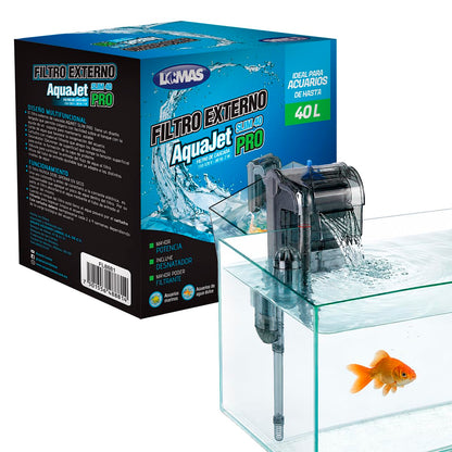 AquaJet Slim Pro Filtro Externo para Acuario - 40 Lt