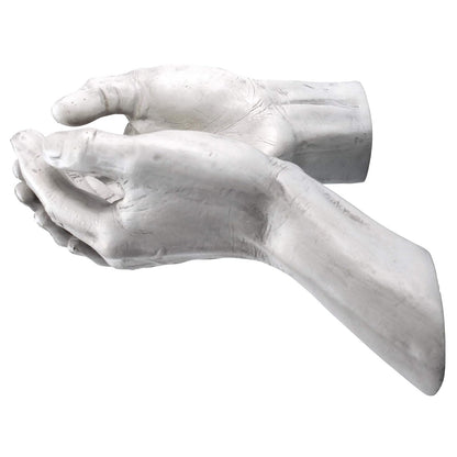 Design Toscano The Offering Hands - Escultura de pared, 11 pulgadas de ancho x 8 pulgadas de profundidad x 3.5 pulgadas de alto, piedra antigua