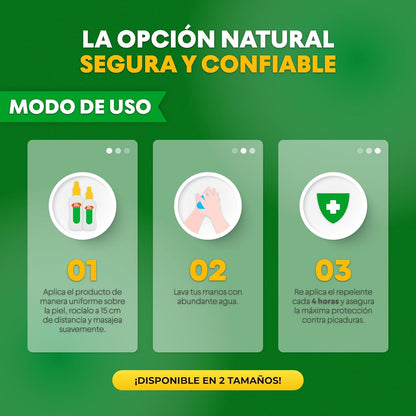BYE BITES Repelente de Mosquitos NATURAL en Spray - Con Geraniol, Citronela y Eucalipto, Fórmula Natural y Biodegradable - En DUOPACK de 130 ml c/pieza - Protégete de los Insectos