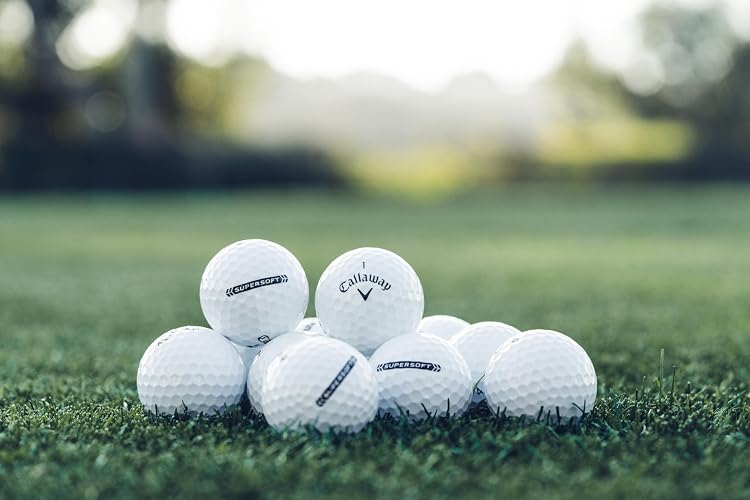 Callaway Juego de 12 Pelotas de Golf Unisex Supersoft 23 de Alto Rendimiento, Color Blanco