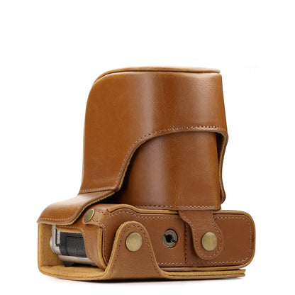 MegaGear MG1002 Funda de Piel Ever Ready para Fujifilm X-A10 - Marron Claro
