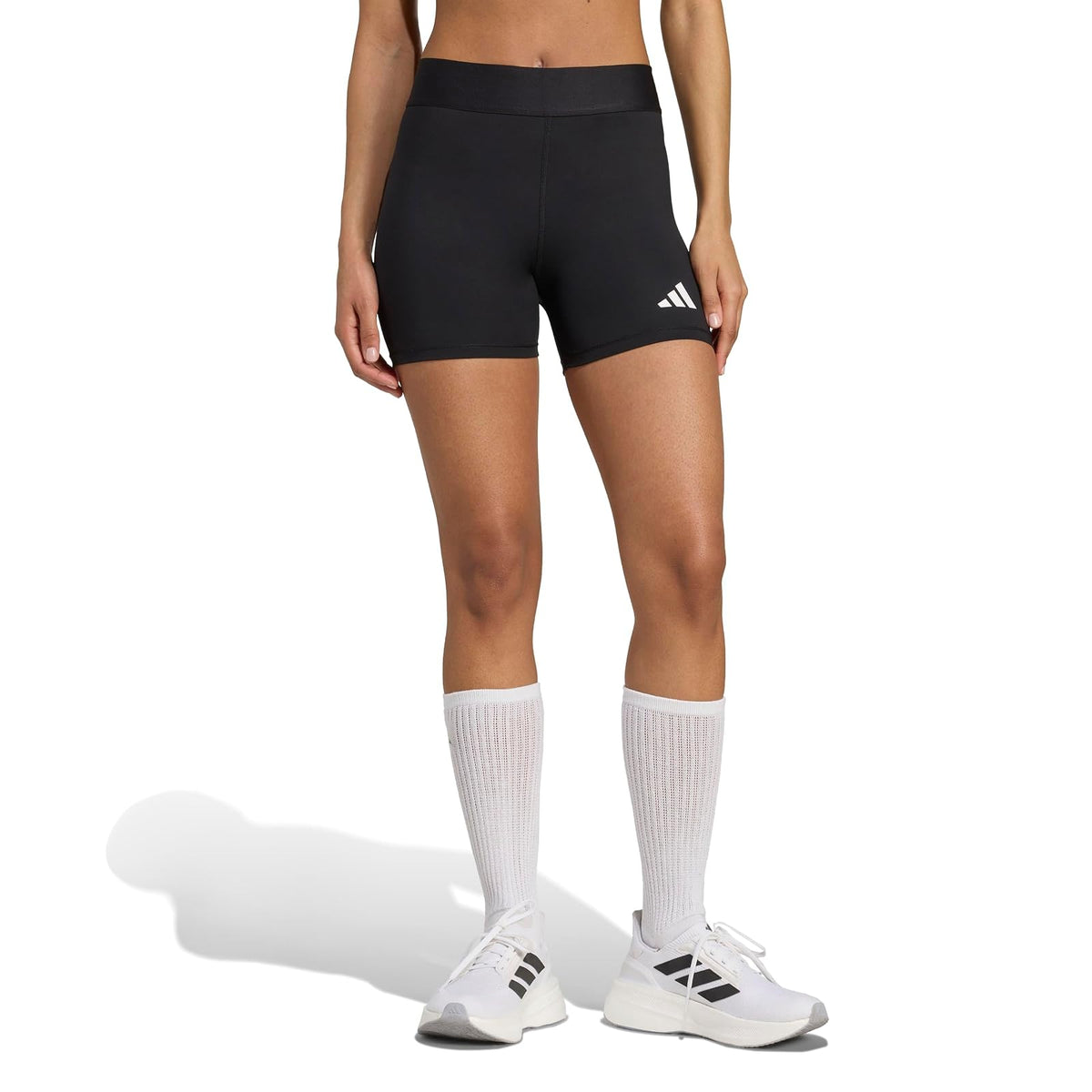 adidas Techfit Pantalones Cortos de Voleibol Mujer - 2XS - 3" entrepierna - Negro -