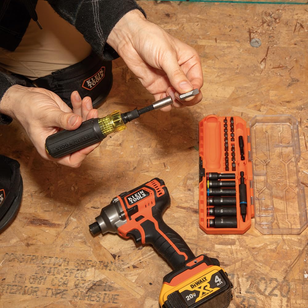 Klein Tools 32502HD Desarmador Multipuntas y Dados de Impacto con 41 Piezas KNECT