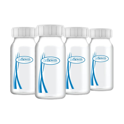 Dr. Brown's Botellas de almacenamiento y colección de leche materna, 4 onzas (paquete de 4)