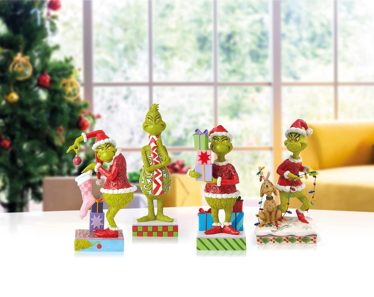 Enesco Jim Shore Dr. Seuss The Grinch - Figura de Bufanda Larga, 9 Pulgadas, Multicolor
