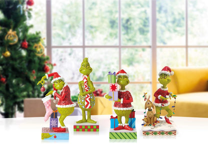Enesco Jim Shore Dr. Seuss The Grinch - Figura de Bufanda Larga, 9 Pulgadas, Multicolor
