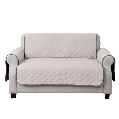 Furhaven Protector de Muebles Reversible Contra Agua para Mascotas, expreso (Espresso/Clay), Sillón de Dos Plazas