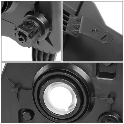 DNA MOTORING HL-OH-FM05-BK-CL1-CFS-H13 - Faros delanteros de repuesto compatibles con Ford Mustang 05-09, 10000 lúmenes, 9008 H13, bombillas LED incluidas