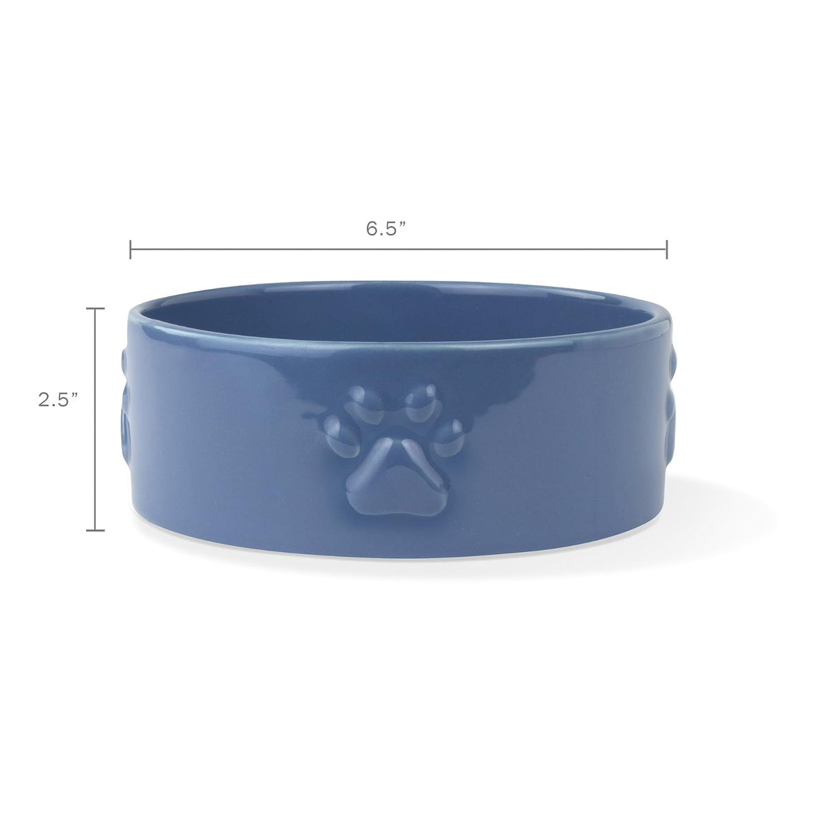 Fringe Studio Sculpt Paw Azul Marino Medium Bowl (461004 esculpido)
