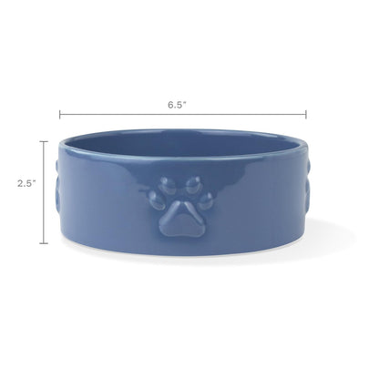 Fringe Studio Sculpt Paw Azul Marino Medium Bowl (461004 esculpido)