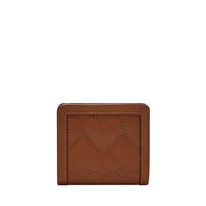 Cartera plegable Fossil Logan de piel en color marrón para mujer