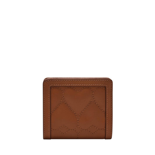 Cartera plegable Fossil Logan de piel en color marrón para mujer