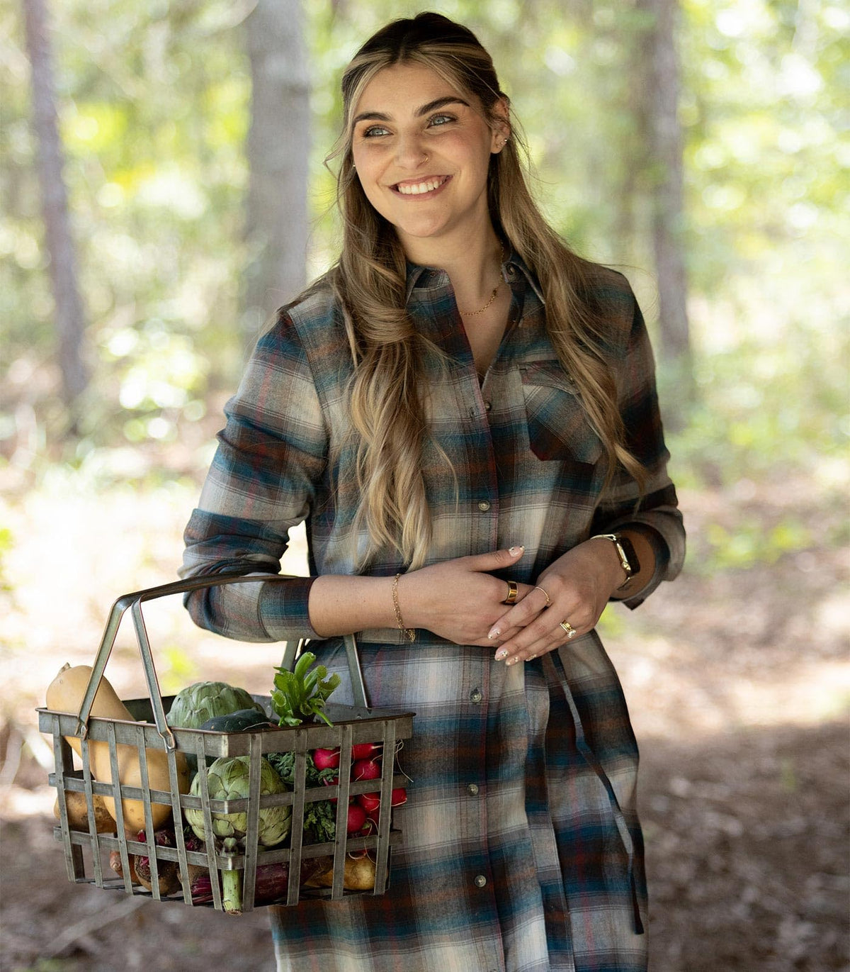 Legendary Whitetails Open Spaces Dress, Plaid Flannel Long Sleeve Button Up Tunic with Belt Vestidos Mujer
