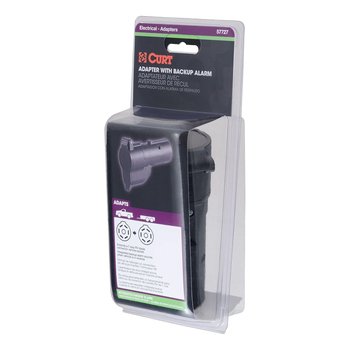 CURT Alarma de Respaldo de Camión para Cableado de Remolque de 7 Vías 57727