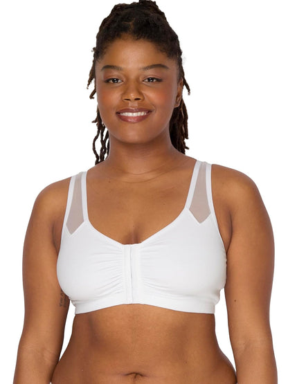 Fruit of The Loom Brasier Deportivo de Cierre Frontal cómodo con Correas de Malla Sujetador Deportivo para Mujer