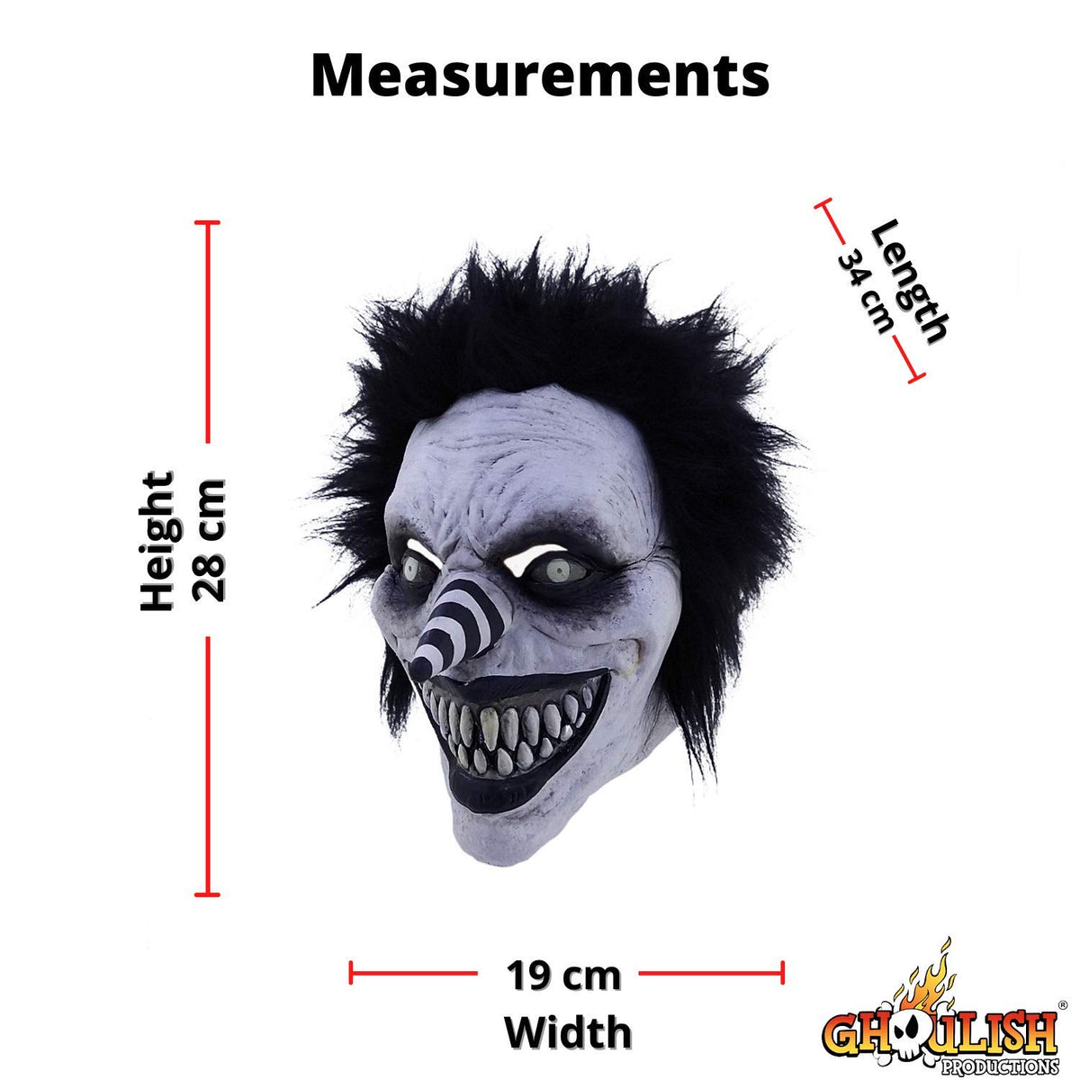 Máscara de CreepyPasta de Laughing Jack, Máscaras de Monstruos de Creepy Pasta Ideales para Disfraz de Halloween y Fiestas de Disfraces