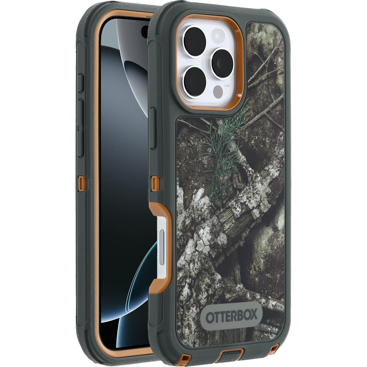 OtterBox - Funda para iPhone 16 Pro MAX Defender Series - Realtree APX | Funda para iPhone resistente, resistente y duradera, a presión en MagSafe, de revestimiento múltiple, absorción de impactos