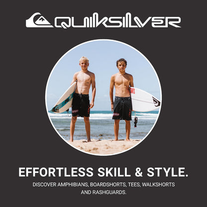 Quiksilver All Time - Playera de Manga Larga para jóvenes Camisa de proteccin de Sarpullido para Niños